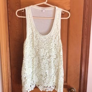 J Crew lace tank top. Size M